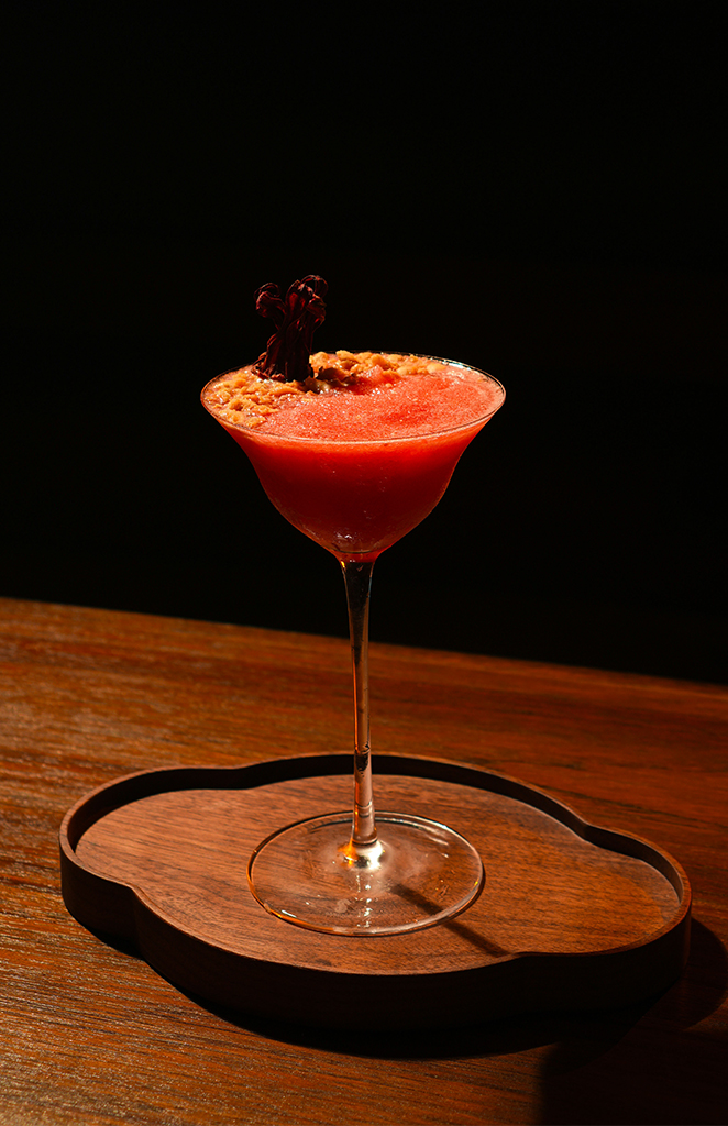 Artisan red cocktail at Rasa Bar cocktail bar Seminyak Bali